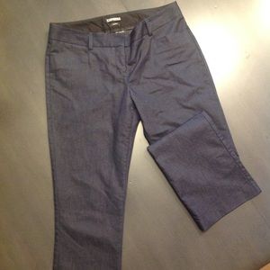 Navy, dark wash jean-like color Columnist pants